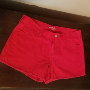 Red Jean Shorts!